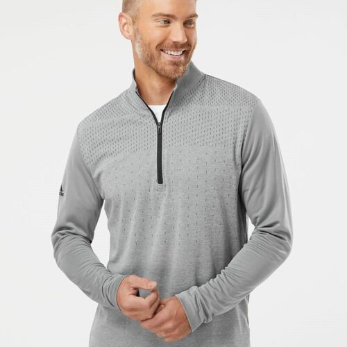Men's Ultimate365 Heather Block Printed Quarter-Zip Pullover Thumbnail