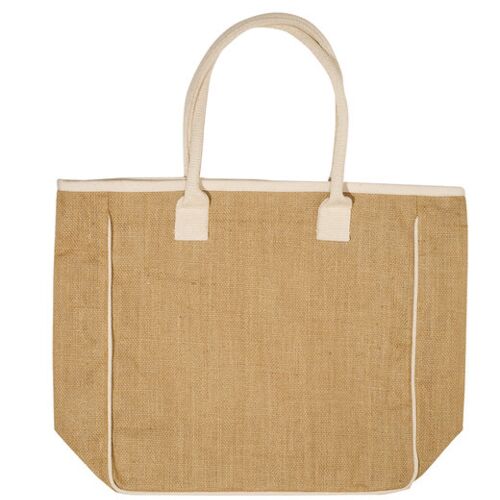 Seville Jute & Canvas Tote Bag Thumbnail