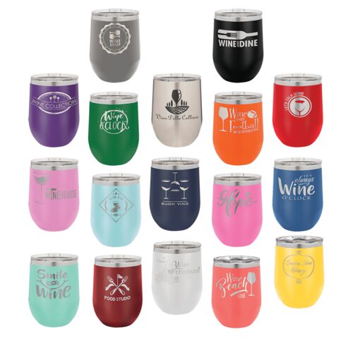 Premium Polar Camel 12 oz. Insulated Stemless Wine Tumbler - 12 Pack Thumbnail